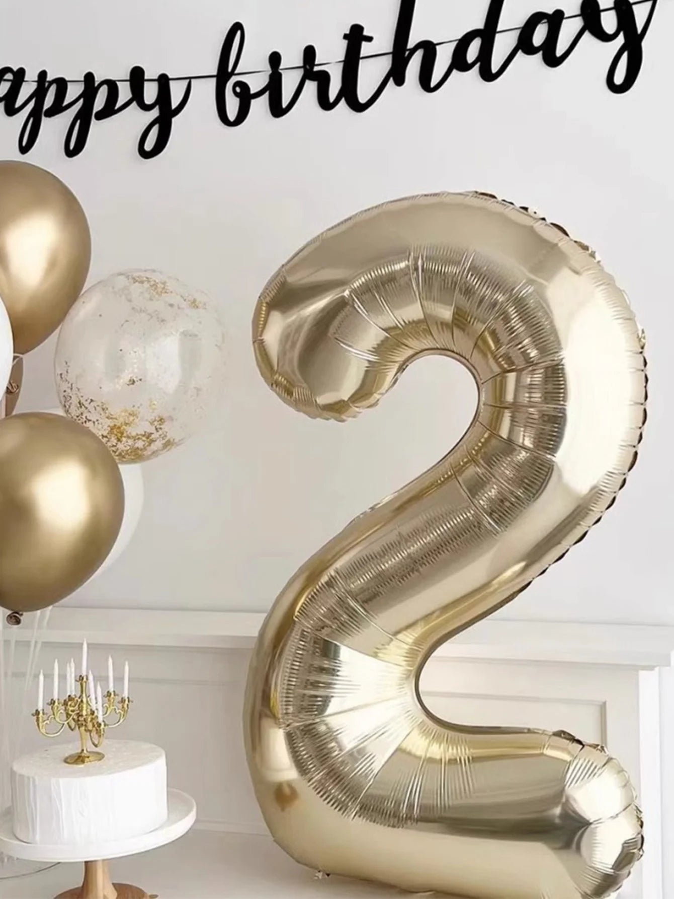 1pc 40inch Platinum Colour Number Balloons Figure Helium Balloon Digit
