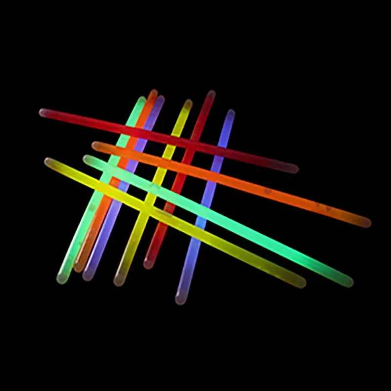 50/100pcs Light Glow Stick Party Supply Necklace Bracelets Wedding Bar