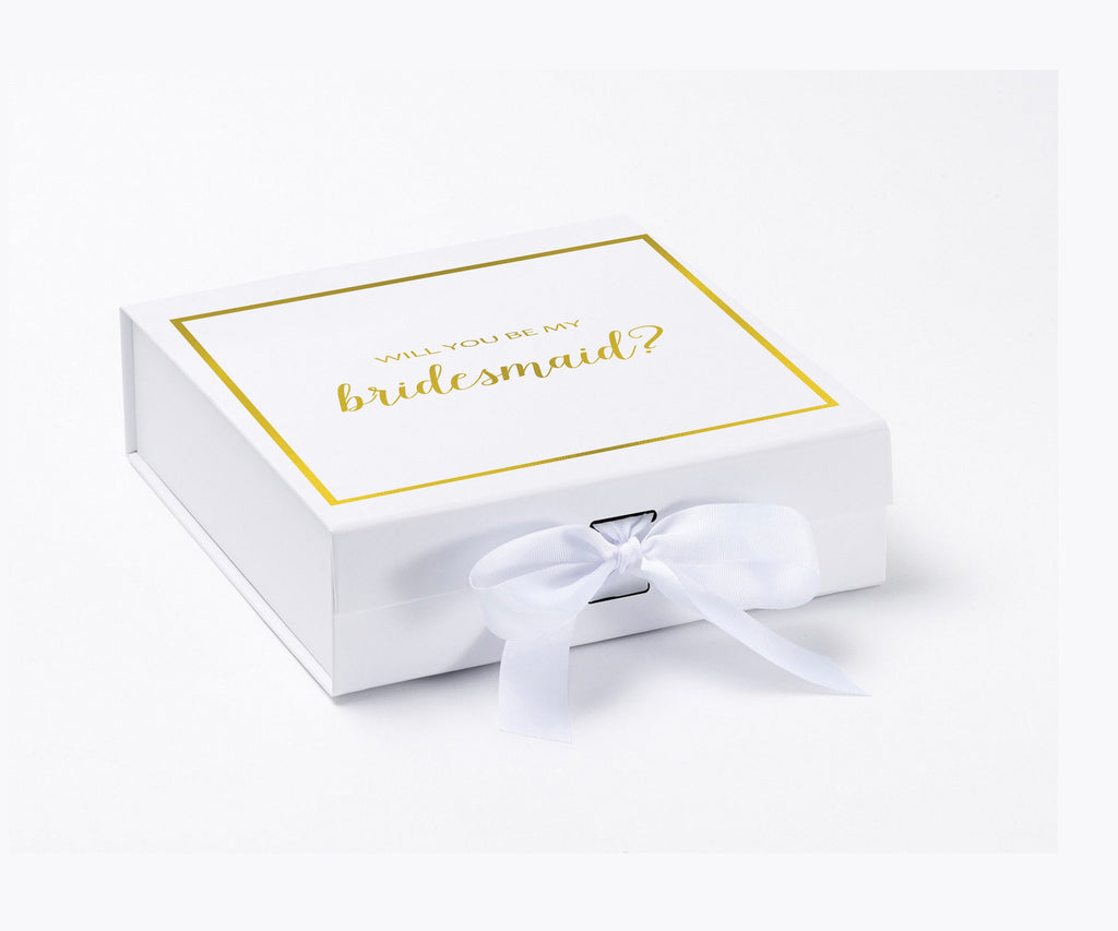 Will You Be My Bridesmaid White Box  - Border