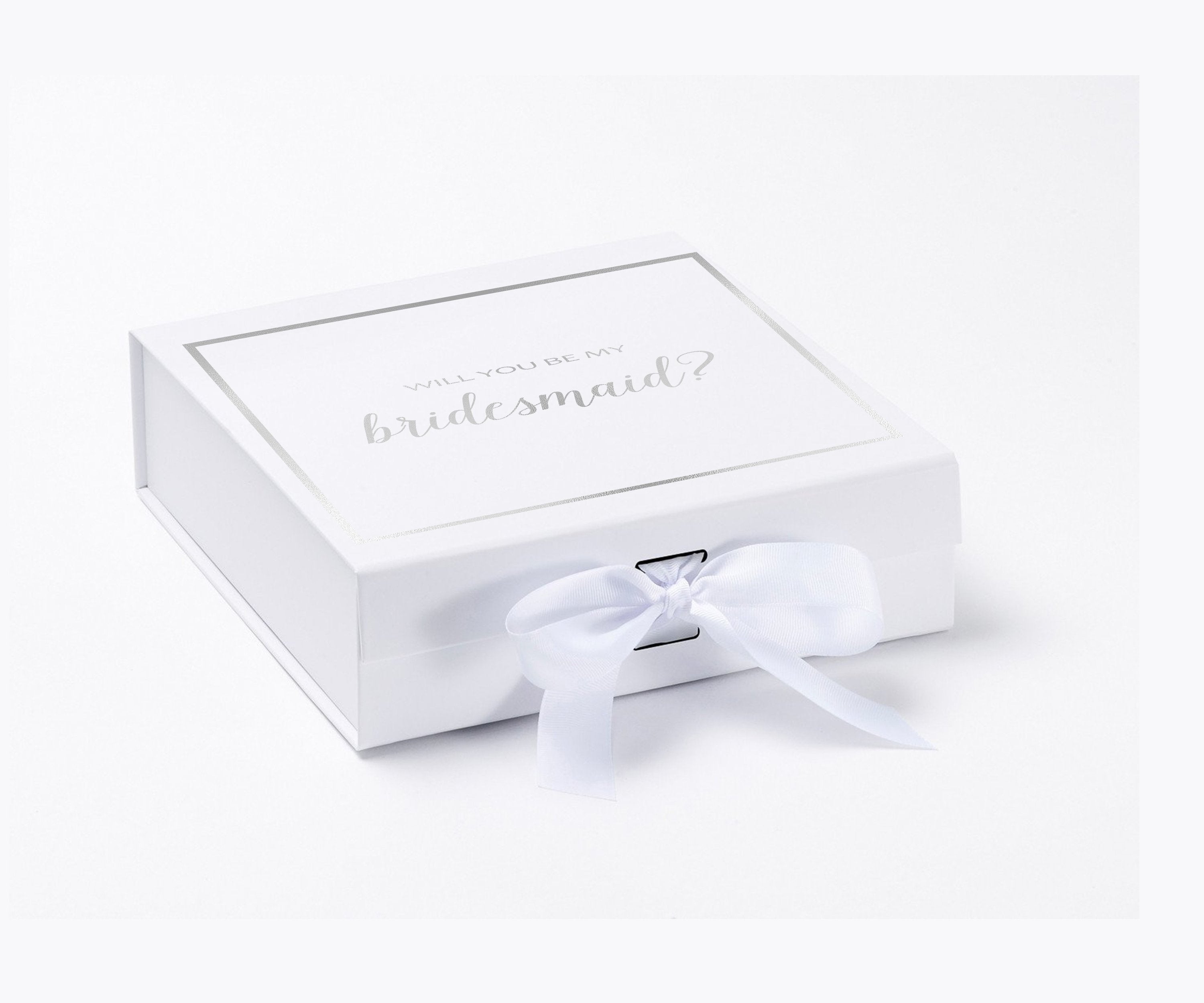 Will You Be My Bridesmaid White Box  - Border